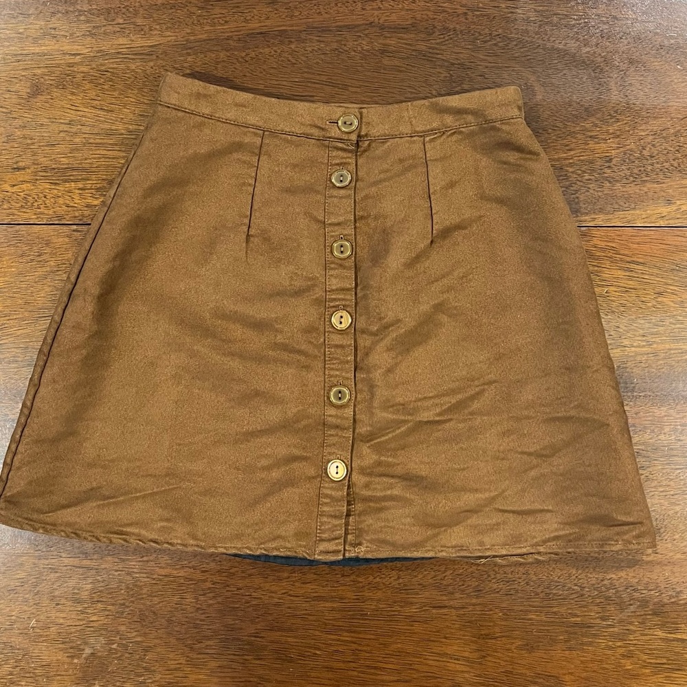 Rue 21 suede brown skirt size small